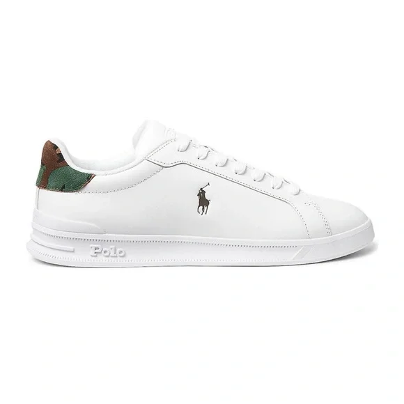 POLO RALPH LAUREN HERITAGE COURT II LEATHER SNEAKERS - Picture 2 of 4